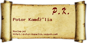 Potor Kamélia névjegykártya